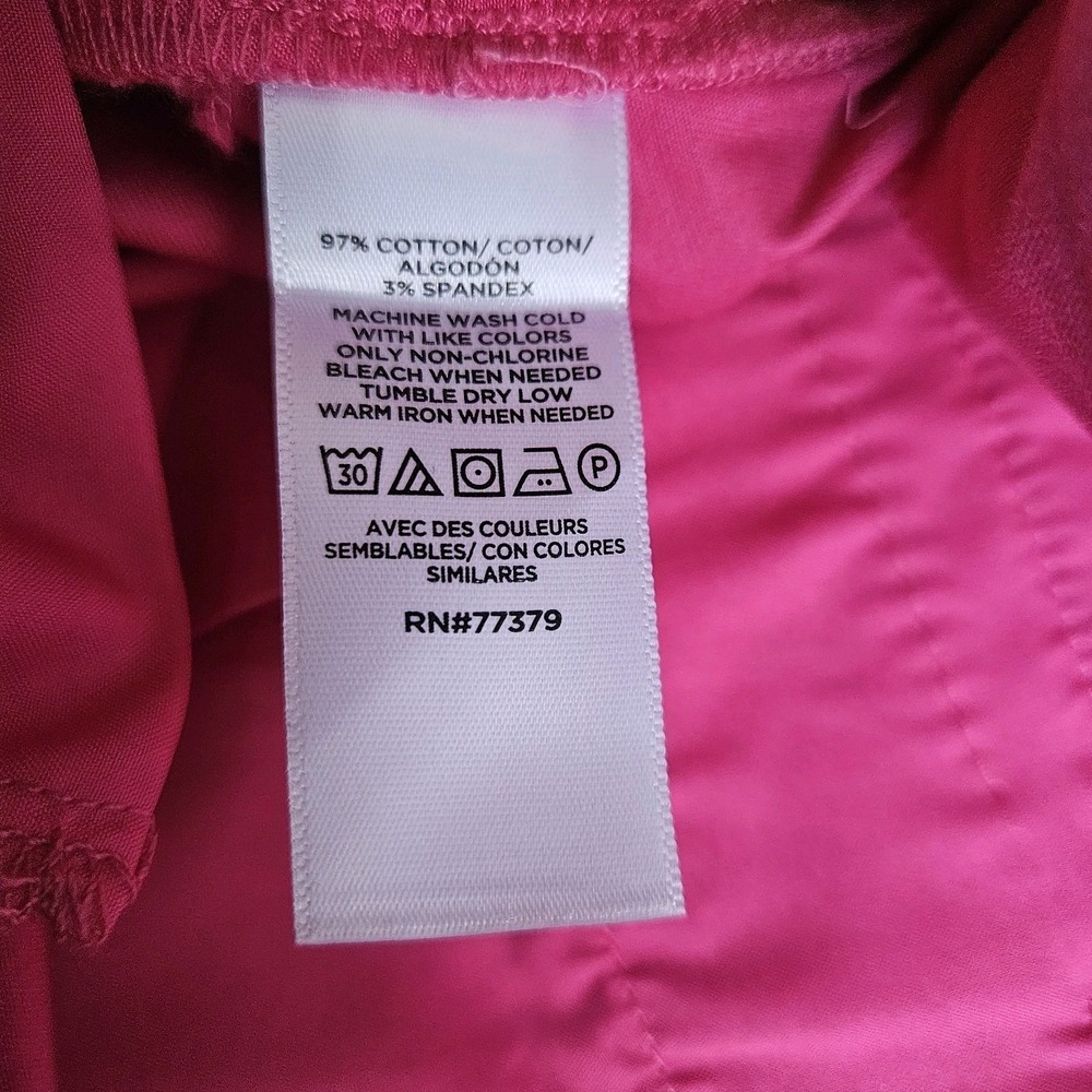 Ann Taylor Factory Womens 4 Fuchsia Pink Cotton Stretch Straight Leg Dress Pants - Picture 7 of 11